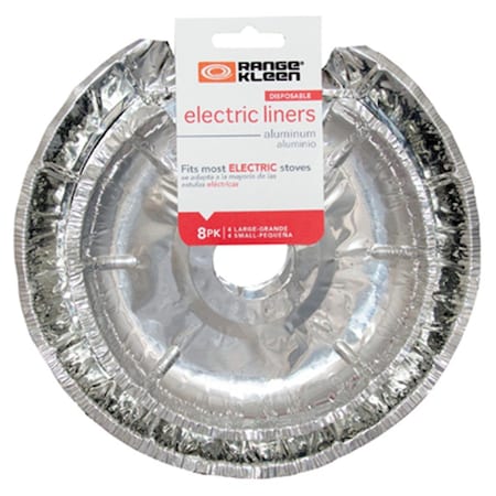 Range Kleen Electric Stove Foil Burner Bib Liners, 8PK RA571360